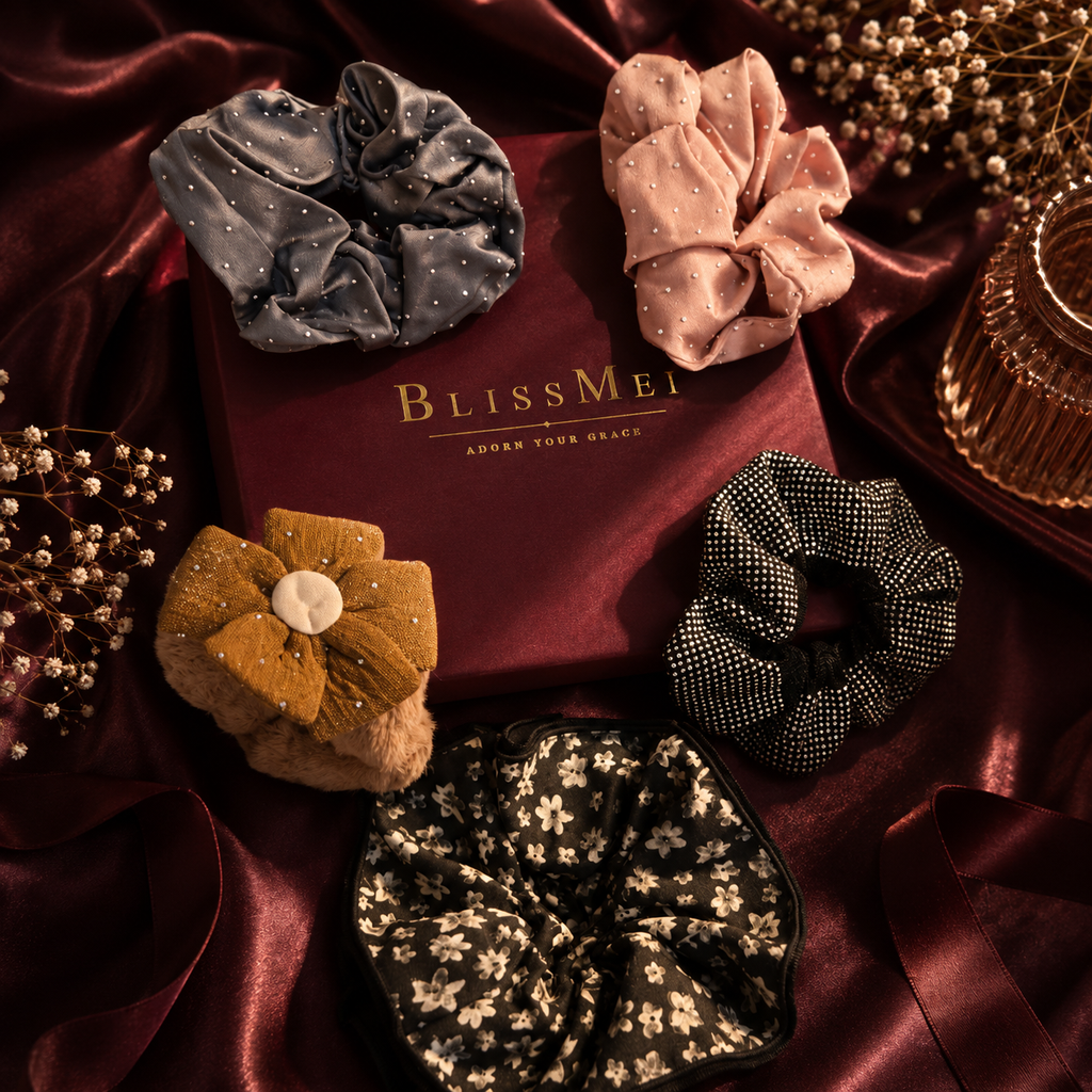 The Darling Edit – Premium Scrunchie Gift Box Set of 5 | BlissMei